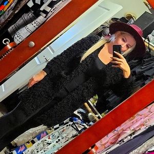 Current Mood fuzzy cardigan L